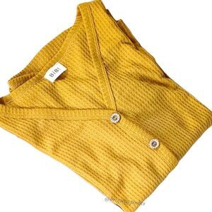 BIBI Long Sleeve Light Waffled Tops